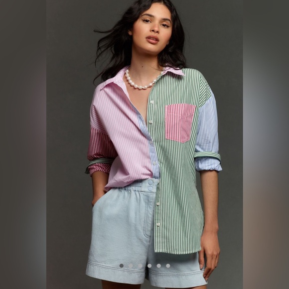 Anthropologie Tops - Maeve Striped Bennet Button Down